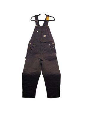 NEW Carhartt Men's Relaxed Fit Brown Duck Bib Overalls Sz 36x32 Durable Workwear